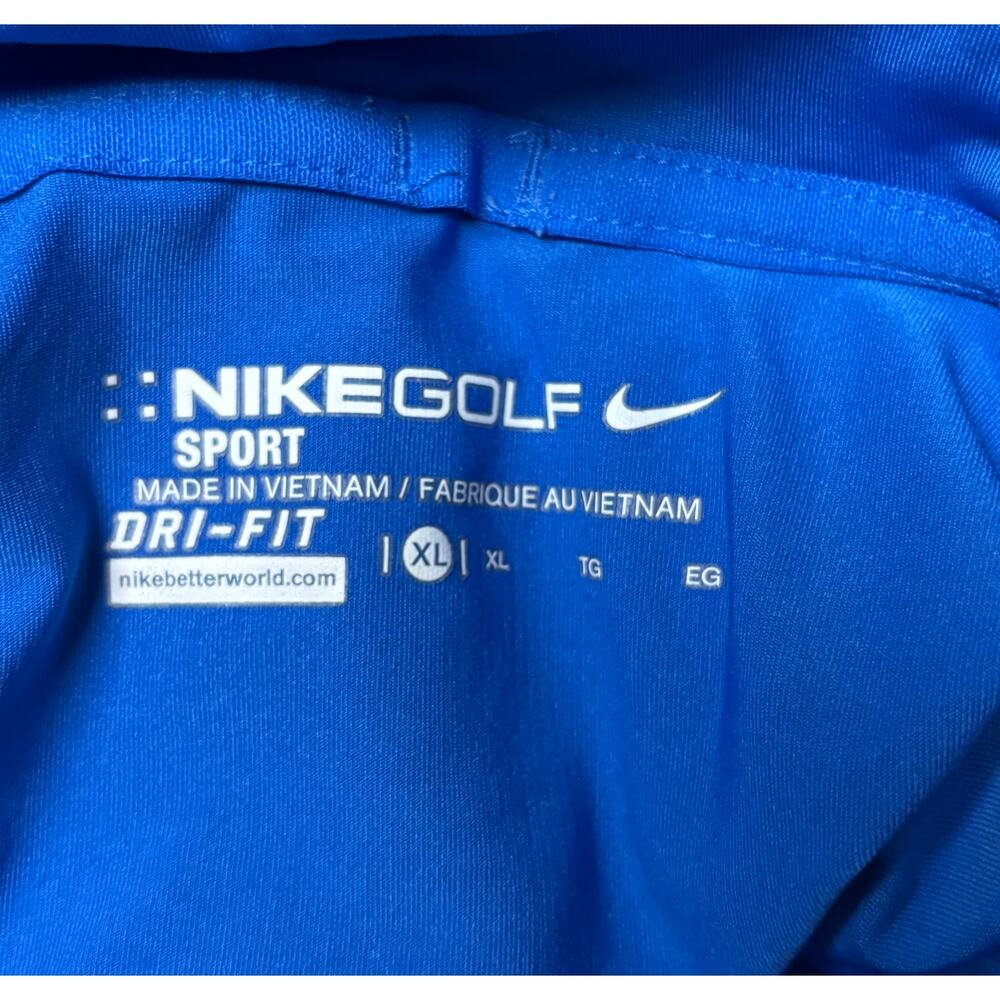 Nike Golf Dri-FIT Blue Polo Shirt Men’s XL Athletic Golf Performance Swoosh - Picture 7 of 9